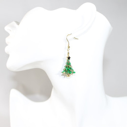 Origami CHRISTMAS TREE earrings【1pair】 第2張的照片