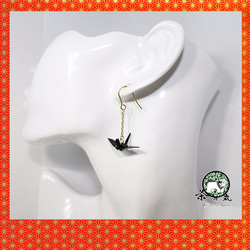 ORIGAMI CRANE EARRINGS【1pair】 第2張的照片