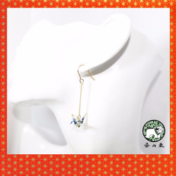 Origami CRANE earrings【1pair】 第2張的照片