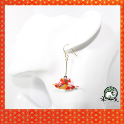 Origami HINA DOLL earrings【1pair】 第2張的照片