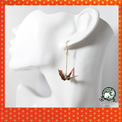 Origami CRANE earrings【1pair】 第2張的照片