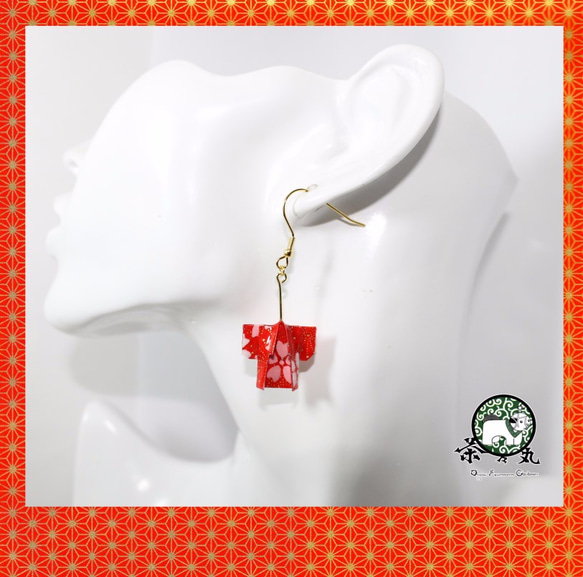 Origami KAZARI KIMONO earrings 【1pair】 第2張的照片