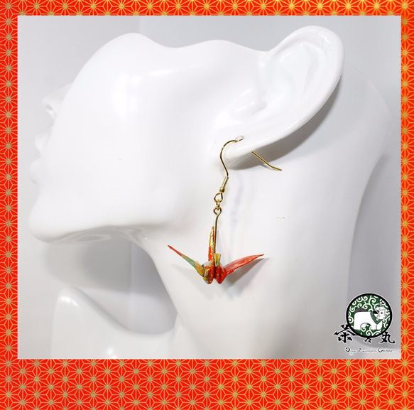 Origami CRANE earrings【1pair】 第2張的照片