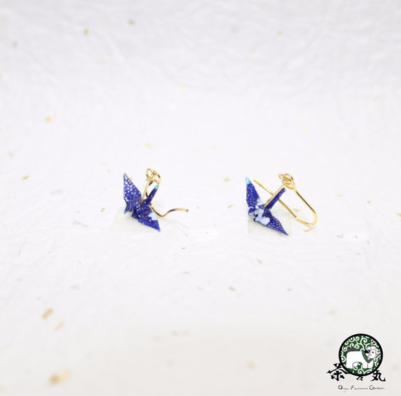 Origami CRANE earrings【1pair】 第2張的照片