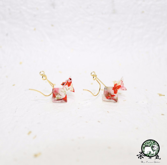 Origami GOLDFISH earrings【1pair】 第2張的照片