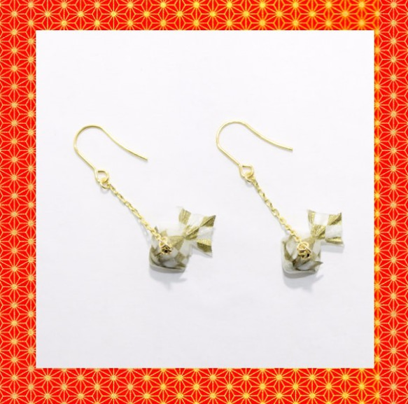 Origami GOLDFISH earrings【1pair】 第2張的照片