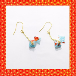 Origami GOLDFISH earrings【1pair】 第2張的照片