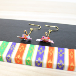 Origami HINA DOLL earrings【1pair】 第2張的照片