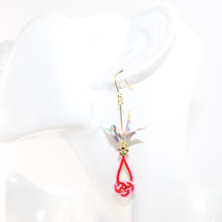 ORIGAMI CRANE EARRINGS【1pair】 第2張的照片