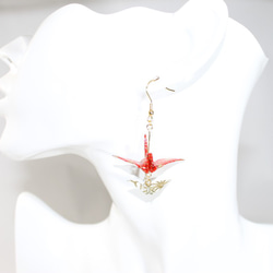 ORIGAMI CRANE EARRINGS【1pair】 第2張的照片