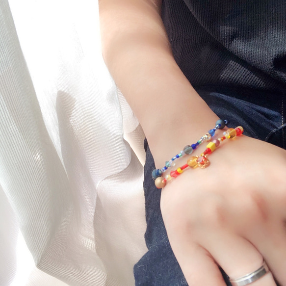 【公主夢系列】Snow White 公主水晶雙手鏈套裝 Double Chain Bracelet 第2張的照片