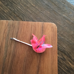 和紙の蝶々　ヘアピンSV　ピンク 2枚目の画像