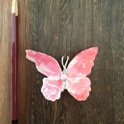 和紙の蝶々　マグネット　ピンクa 3枚目の画像