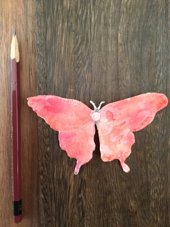 和紙の蝶々　マグネット　ピンクb 3枚目の画像