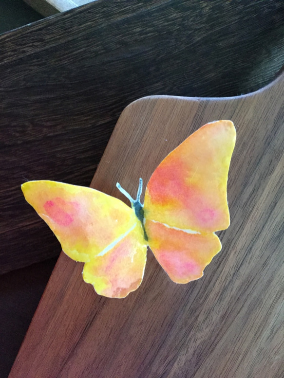 和紙の蝶々　マグネット　黄c 2枚目の画像