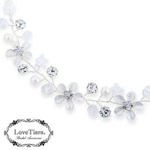 小枝ティアラ・ネックレス&イヤリング/ピアス3点set SET-06|結婚