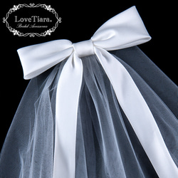 チュール リボン ヘッドドレス【フェアリー】(H-159)| ウエディング 前撮り 結婚式 花嫁 韓国 ベール 披露宴 11枚目の画像