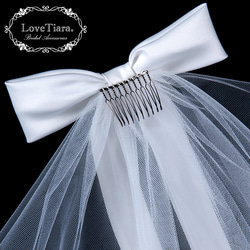 チュール リボン ヘッドドレス【フェアリー】(H-159)| ウエディング 前撮り 結婚式 花嫁 韓国 ベール 披露宴 12枚目の画像