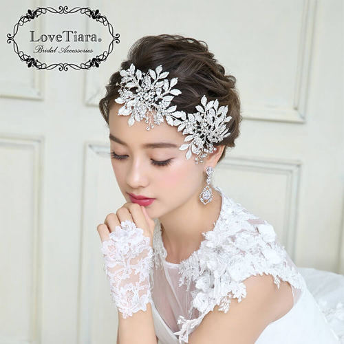 LoveTiara クリスタル ヘッドドレス ヘッドドレス【クロエ】クリスタル 髪飾り・花冠 ビジュー
