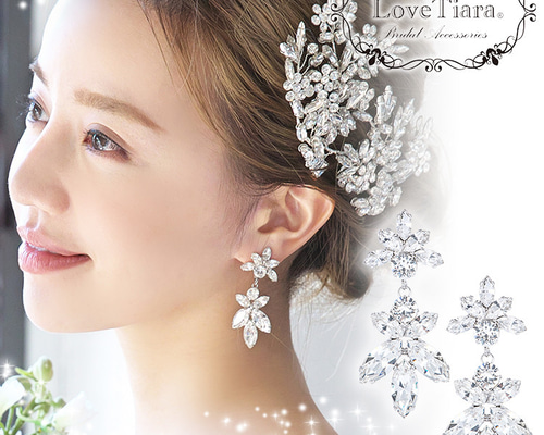 販売終了】アンナ スワロフスキー イヤリング/ ピアス(RE-21)|シルバー