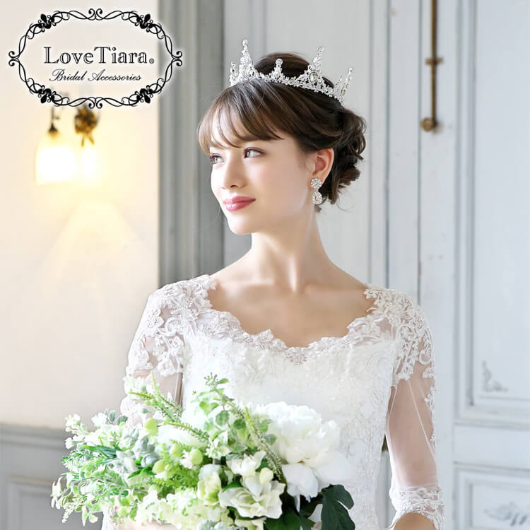 ステラクラウンC-07|花嫁 ティアラ 王冠 ウエディング 前撮り 結婚式 かわいい お色直し ヘッドドレス 髪飾り