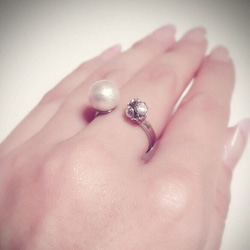 棉花珍珠和水晶輪羅德爾♪的叉環 第2張的照片