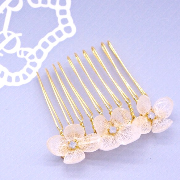 貨真價實的绣球花<白娘娘系列>Hair Comb/迷你髮梳(RP-LW-HC/S) 第1張的照片