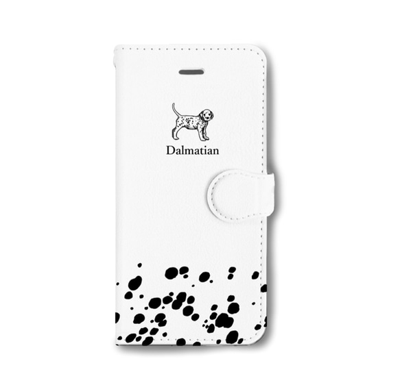 ダルメシアン 犬 手帳型 全機種対応 iPhoneケース Android マルチケース スマホカバー 犬 1枚目の画像