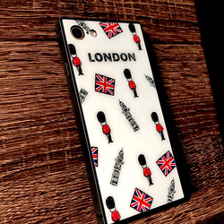 ポップなロンドン柄 iPhoneケース スマホケース スマホカバー イラスト ロンドン おしゃれ かわいい シンプル 2枚目の画像