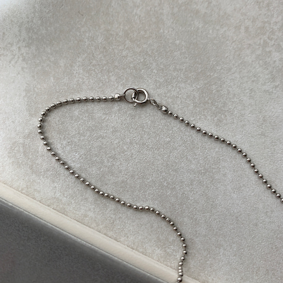 【174】〜真鍮製〜 silver ballchain necklaces 7枚目の画像