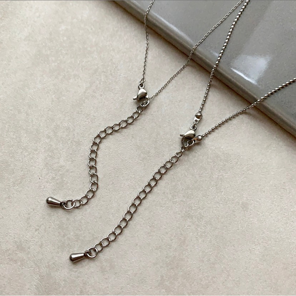 【176】〜ステンレス製〜3way silverchain necklaces 4枚目の画像