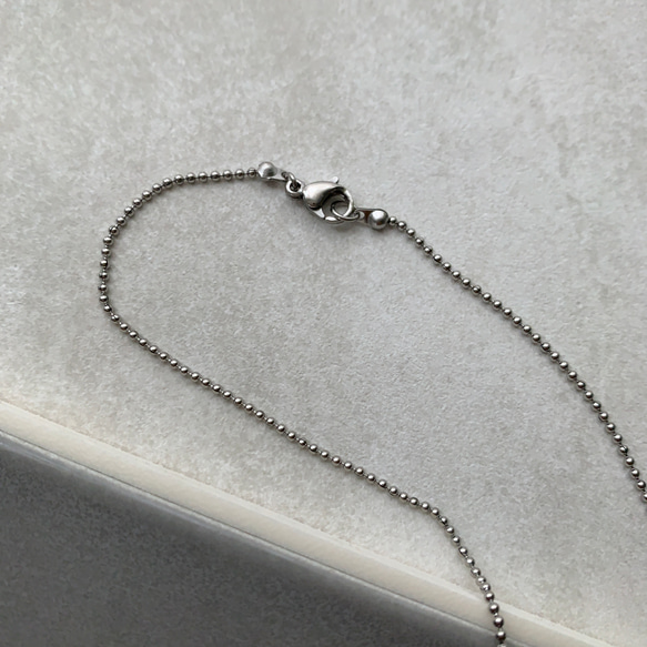 【177】〜ステンレス製〜silver ballchain necklace 9枚目の画像