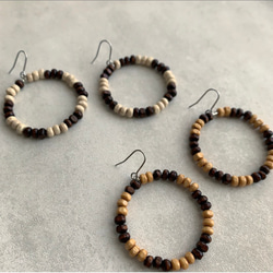 【154】  wood beads foop   …g 2枚目の画像