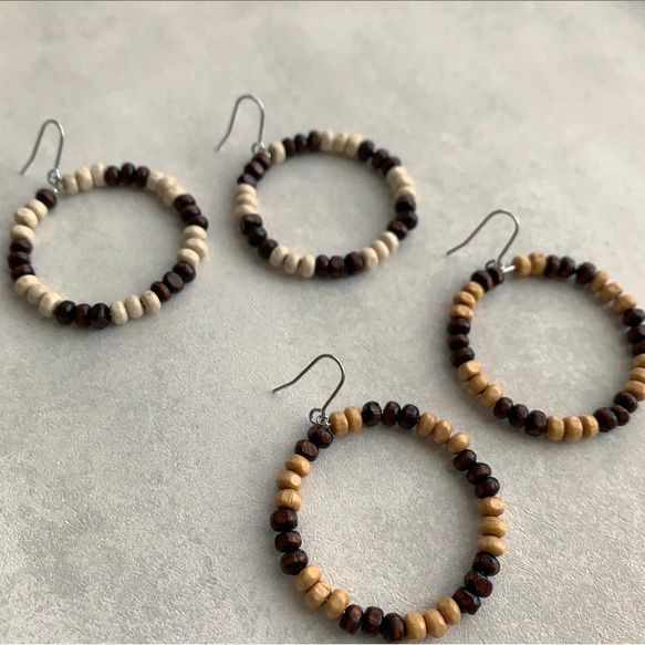 【154】  wood beads foop   …g 2枚目の画像