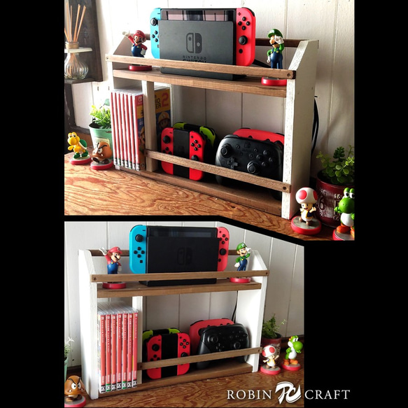 ☆Nintendo Switch一式がオシャレに収納できるラック☆シェルフ