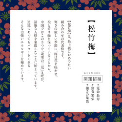 命名書・しあわせ和柄メモリアルポスター｜命名式・お七夜・お宮参り・お食い初めのお祝い＆記念に｜縁起の良い松竹梅デザイン 8枚目の画像