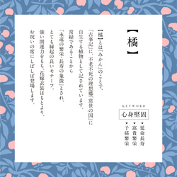 命名書・しあわせ和柄メモリアルポスター｜命名式・お七夜・お宮参り・お食い初めのお祝い＆記念に｜縁起の良い【橘】デザイン 8枚目の画像