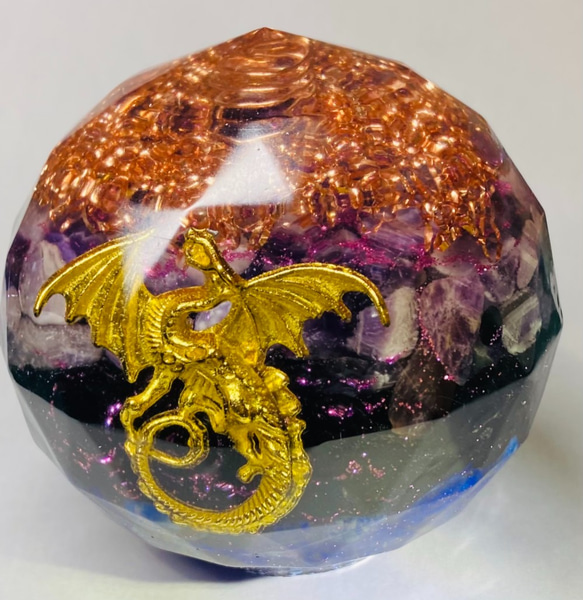 魔除け・トラブル解消・お守り】ドラゴン 球体型 宝玉