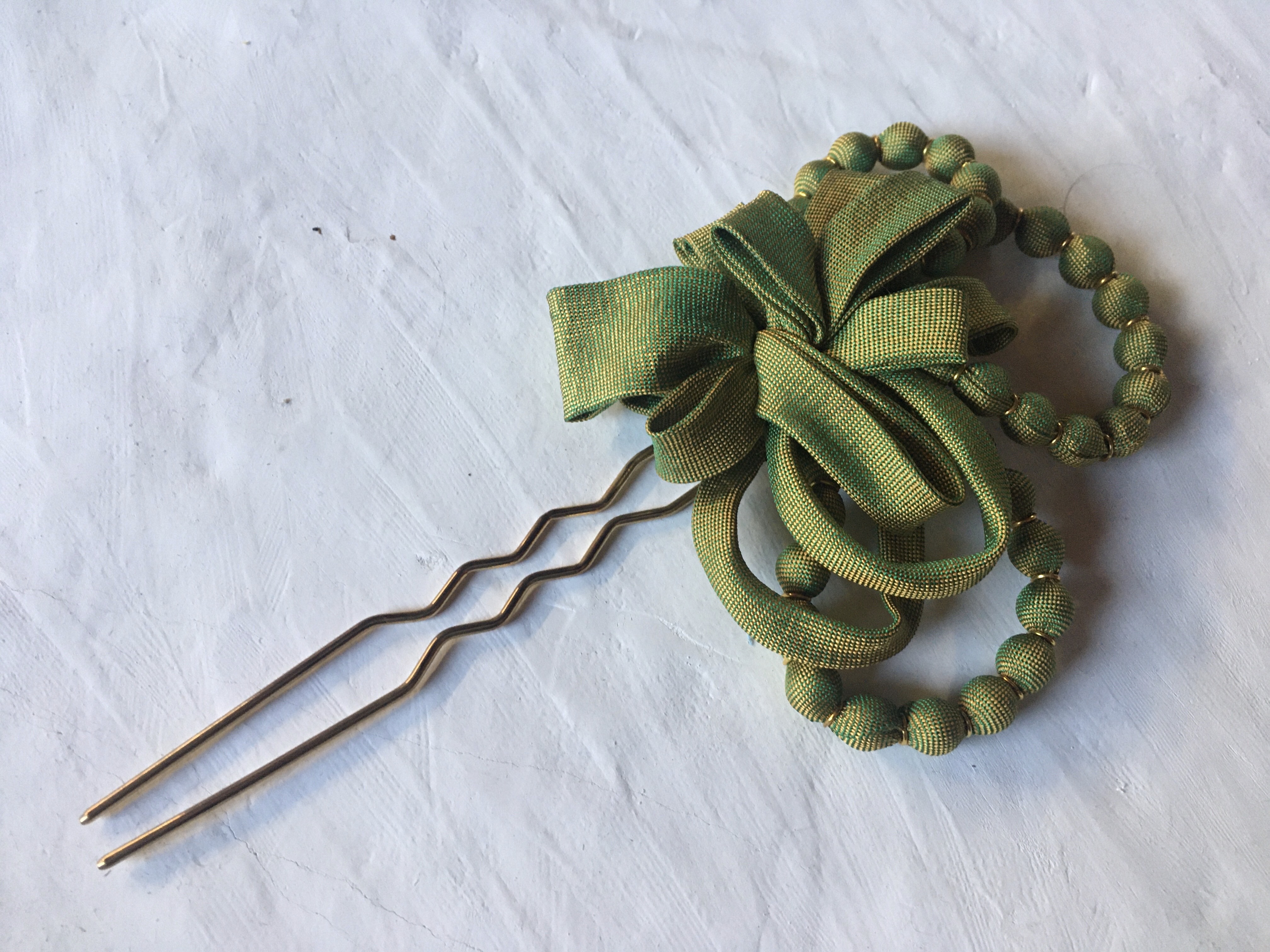 yellow greenの髪飾り【一点のみ】