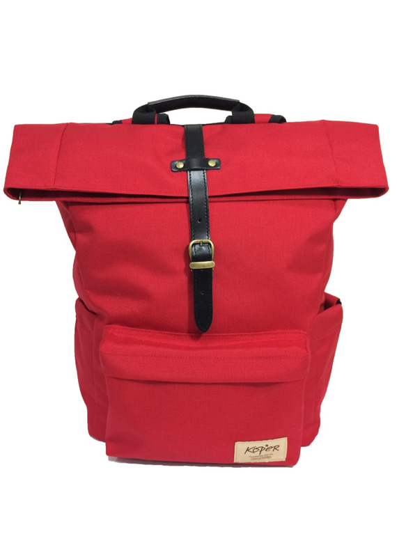 【KOPER】Solid Heart Bag-Single Button Casual Backpack Passion Red 4枚目の画像