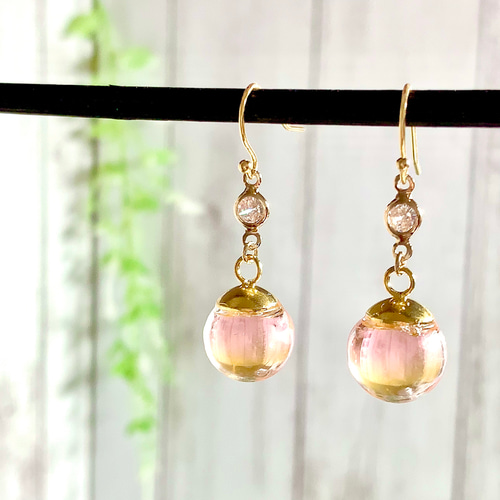 やの　ガラス　レジン　フックピアス 0_1c8c3e39bb607dfb61a62fbae41b