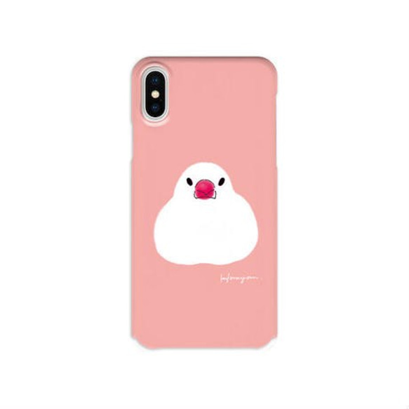 【iPhone/Android】スマホケース〈文鳥〉ピンク 1枚目の画像