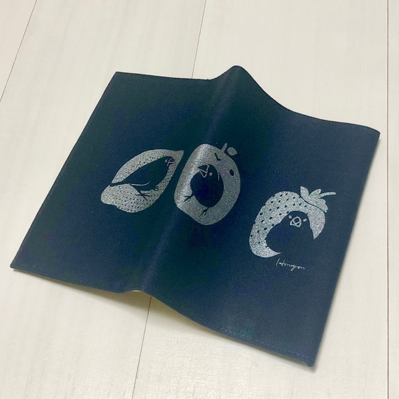 可愛的麻雀書籍封面【文庫封面】海軍藍&amp;銀色 第1張的照片