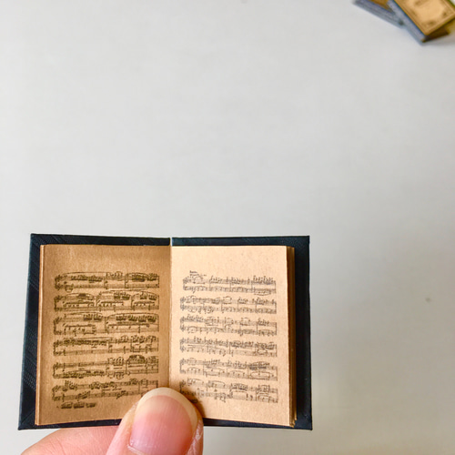 再販》【ドール用豆本】レトロな表紙のピアノ譜【楽譜用製本】 その他