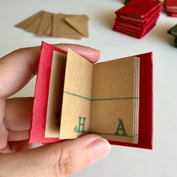 【豆本風】ちいさな本のクリスマスカード2点セット【Xmas】 4枚目の画像