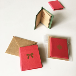 【豆本風】ちいさな本のクリスマスカード2点セット【Xmas】 6枚目の画像