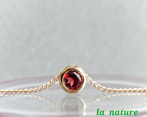 14KGF アンダルサイトとシャンパンガーネットのネックレス 14KGF アンダルサイトとシャンパンガーネットのネックレス