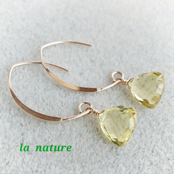 地金＊18金【ねじりフープピアス＊イエローゴールド】K18刻印入 日本製