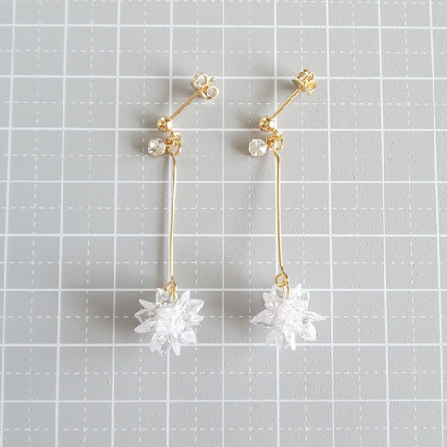 ジルコニア 雪の結晶 ピアス / イヤリング ピアス(その他 ジルコニア 雪の結晶 ピアス / イヤリング ピアス(その他