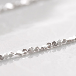【silver925】一粒ハーキマーダイヤモンド・ツイストチェーン40cmネックレス 6枚目の画像